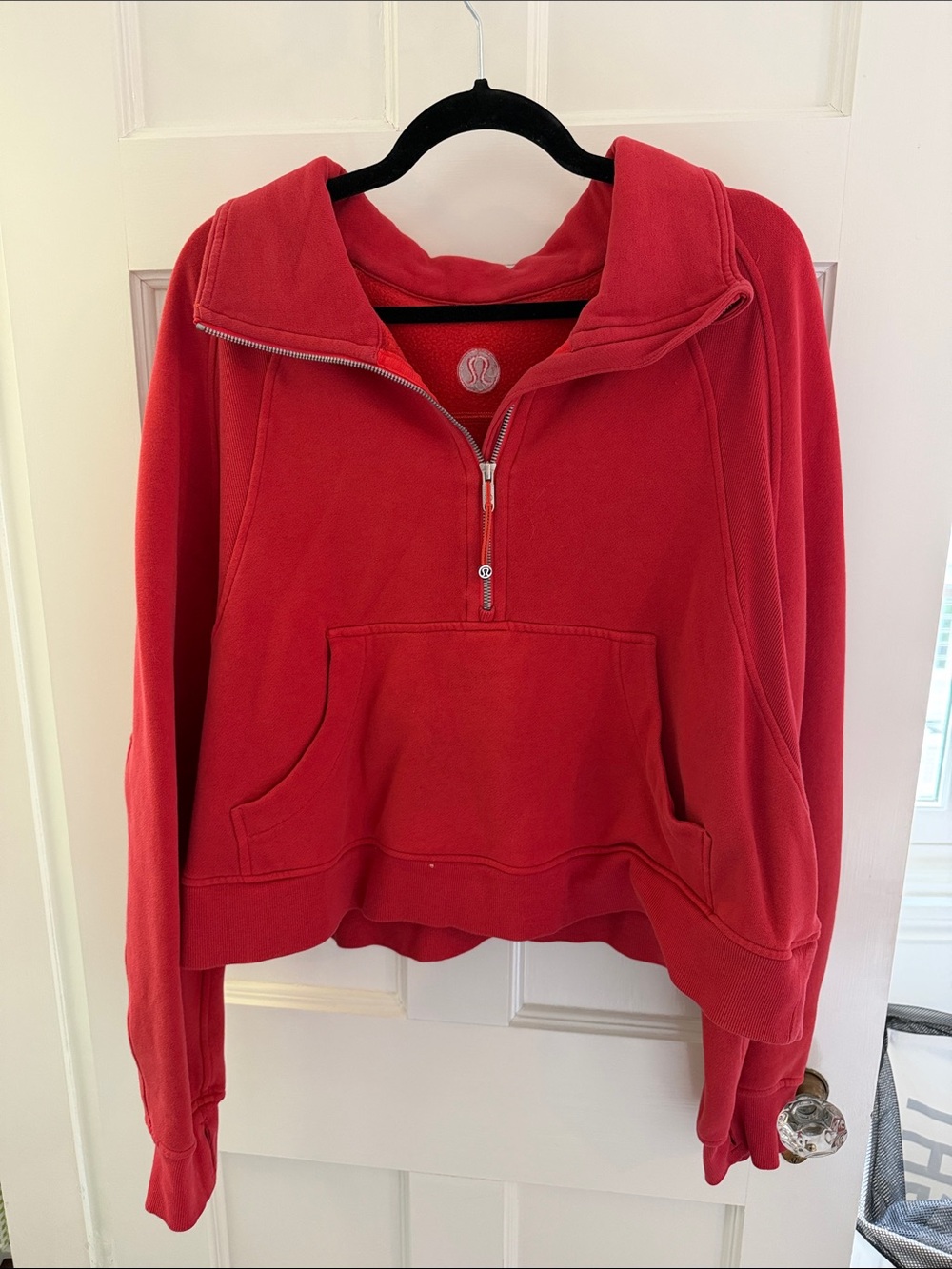 lululemon athletica Red Half-Zip Pullover Sweatshirt
